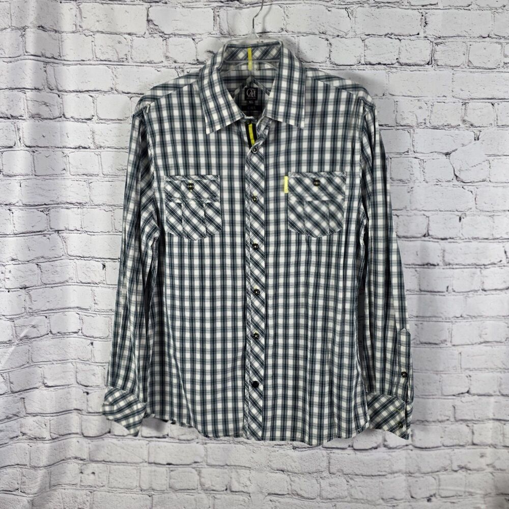 Cavi Men's XL Checkered Long Sleeve Shirt